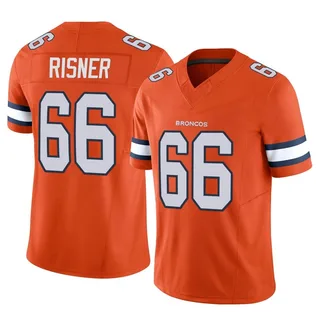 Denver Broncos Nike Road Game Jersey - White - Dalton Risner - Mens