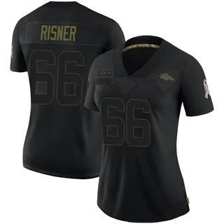 Denver Broncos Nike Road Game Jersey - White - Dalton Risner - Mens