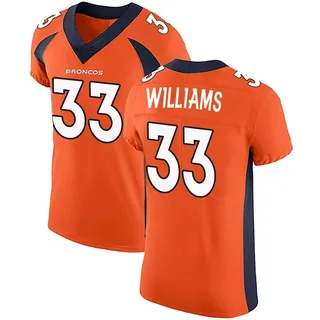 Men's Broncos Javonte Williams Jersey White Vapor Limited