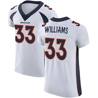 Nike Men's Denver Broncos Javonte Williams #33 White Game Jersey