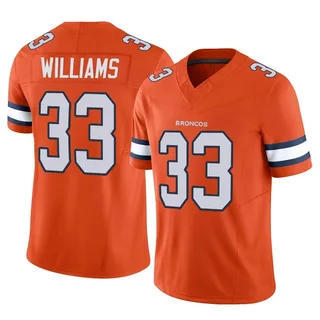 Nike Men's Denver Broncos Javonte Williams #33 White Game Jersey