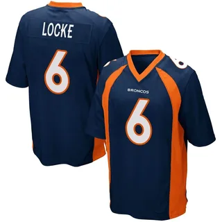 P.J. Locke III Men's Nike Orange Denver Broncos Custom Game Jersey