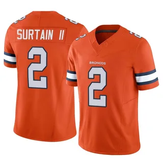 33J Russell Wilson Football Jersey Broncoes Patrick Surtain II Jerry Jeudy  John Elway Courtland Sutton Justin Simmons cousu les hommes jeunes 