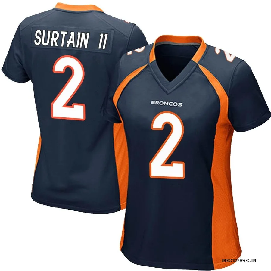 Men's Nike Patrick Surtain II Black Denver Broncos RFLCTV Limited Jersey