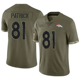 Tim Patrick Men's Nike White Denver Broncos Custom Game Jersey Size: Small